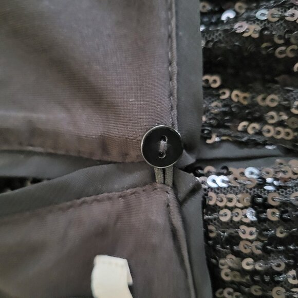 H&M Black Sequine Size XXL Holiday/ NYE / Coctail/ Formal Long Sleeve Dress - Picture 7 of 11